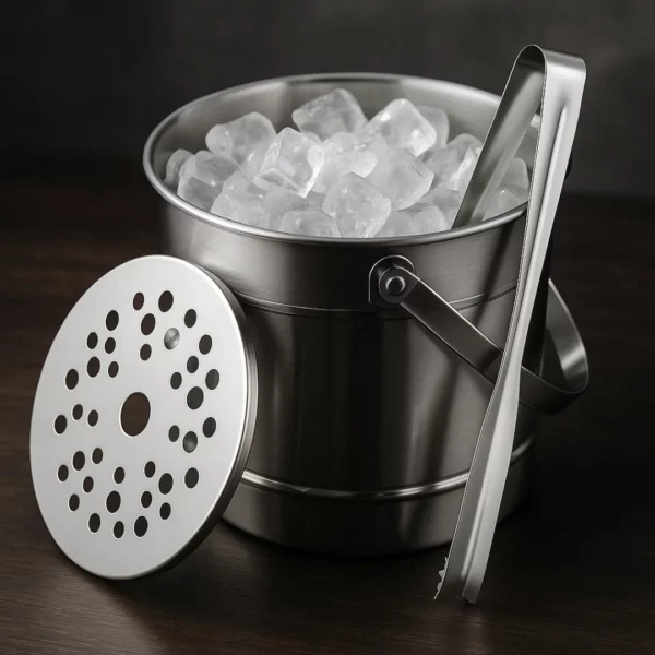 Seau à glace inox avec pince – Image 2
