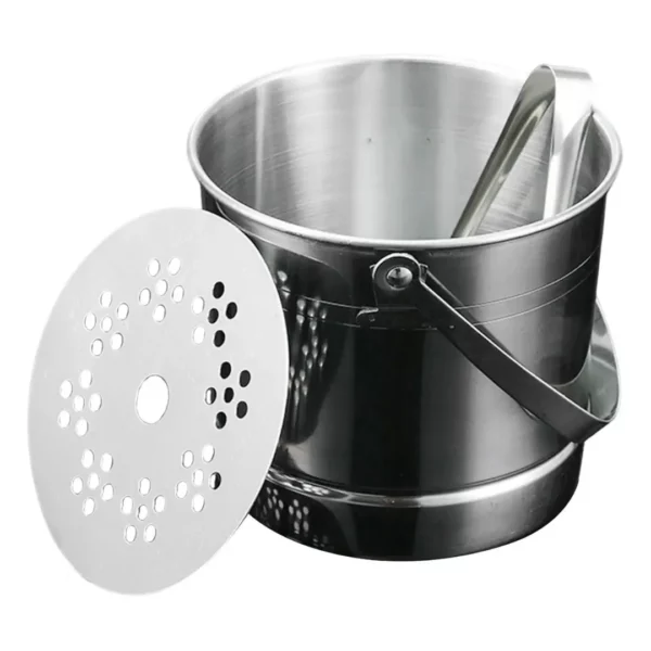 Seau à glace inox avec pince