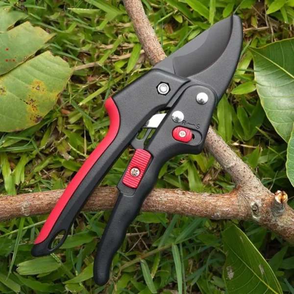 Sécateur à cliquet poignée ergonomique aluminium – Coupe sans effort des branches épaisses – Confort et précision jardinage – Image 2