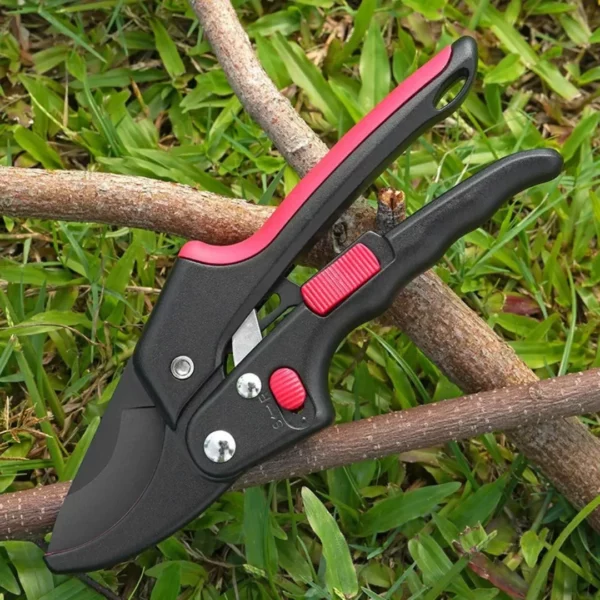 Sécateur à cliquet poignée ergonomique aluminium – Coupe sans effort des branches épaisses – Confort et précision jardinage – Image 5