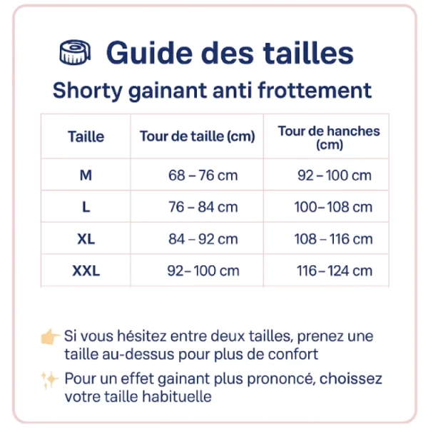 Shorty gainant anti irritation entre cuisses – Confort peau & effet ventre plat – Idéal robes & été – Image 3