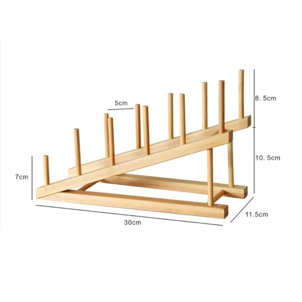 Support en bois pour assiettes jetables – Image 7