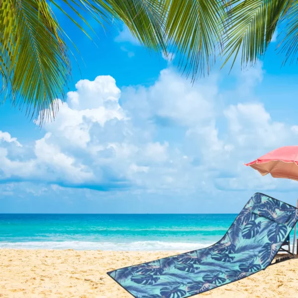 Tapis de plage avec dossier repliable – Confort optimal pour bronzer sans effort – Léger et facile à transporter – Image 6
