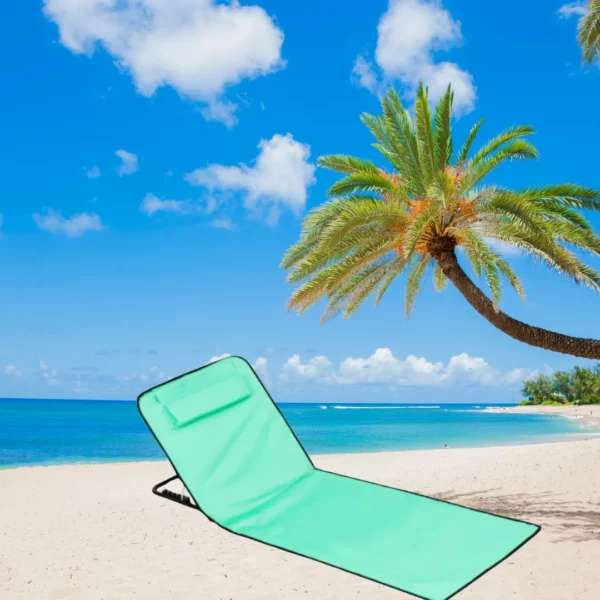 Tapis de plage avec dossier repliable – Confort optimal pour bronzer sans effort – Léger et facile à transporter – Image 7