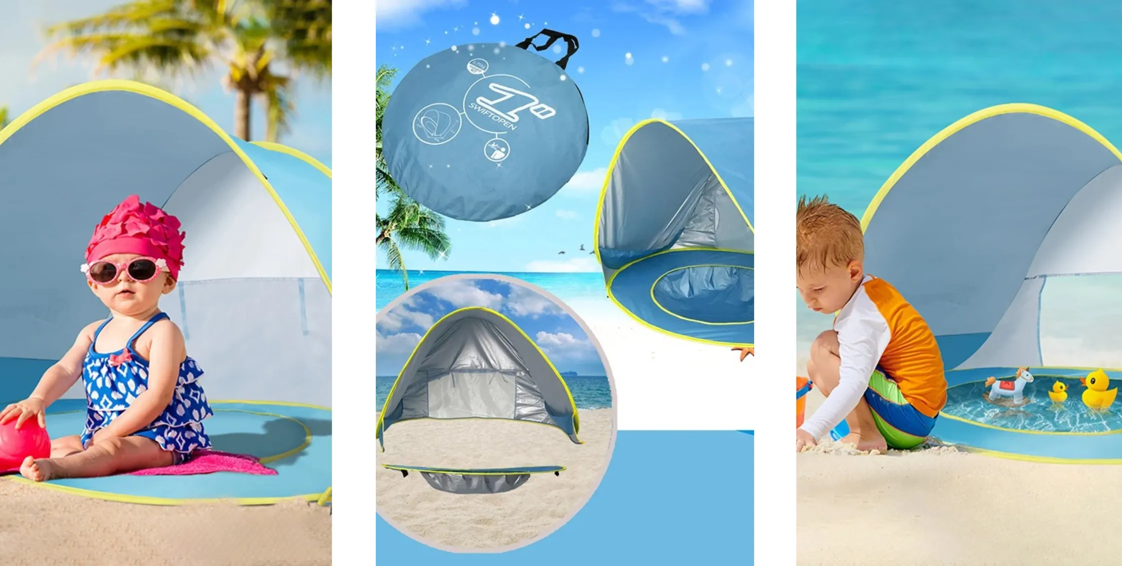 Tente Bébé - AUTREMENT - Pop Up - Imperméable - UV-protectrice - Rose
