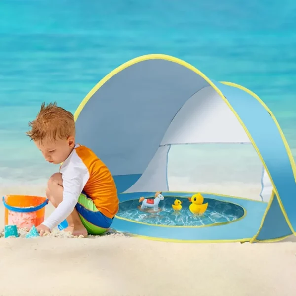 Tente de plage bébé anti uv – Protection solaire 50+ pour votre enfant – Idéale été et vacances – Image 2