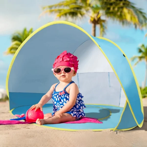 Tente de plage bébé anti uv – Protection solaire 50+ pour votre enfant – Idéale été et vacances – Image 3