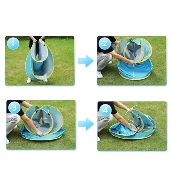 Tente de plage bébé anti uv – Protection solaire 50+ pour votre enfant – Idéale été et vacances – Image 5