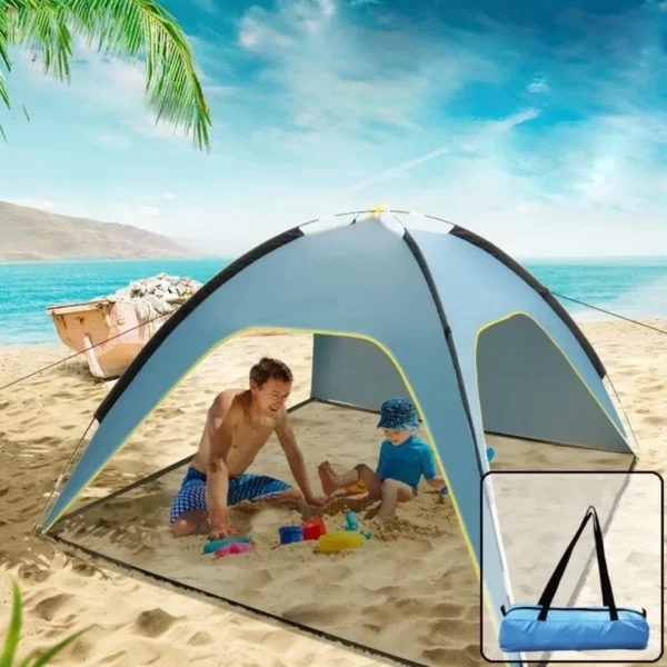 Tente de plage pop up ventilée – Protection UV 50+, installation instantanée, idéale pour famille et enfants – Image 4