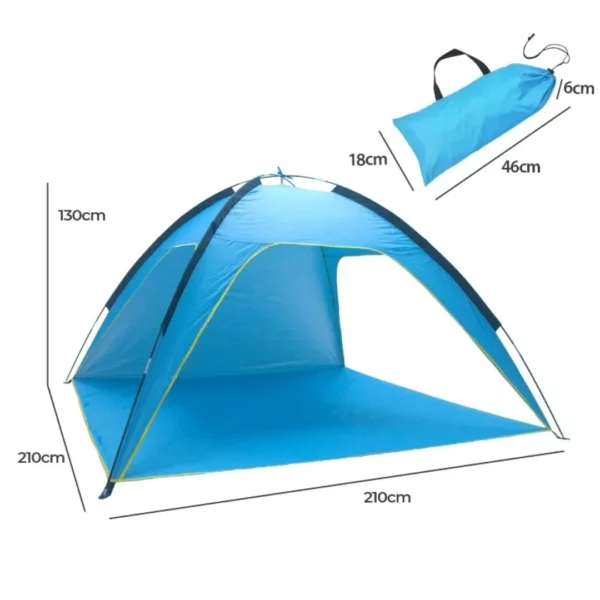 Tente de plage pop up ventilée – Protection UV 50+, installation instantanée, idéale pour famille et enfants – Image 6