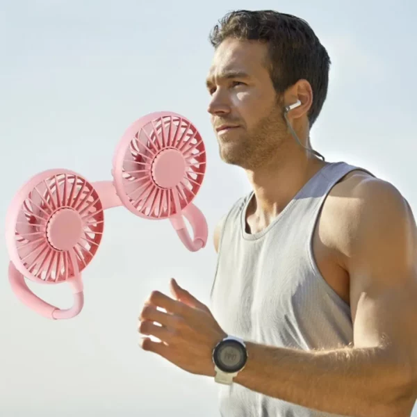 Ventilateur de cou usb pour plage – Fraîcheur portable mains libres idéale par forte chaleur – Rechargeable et léger – Image 6