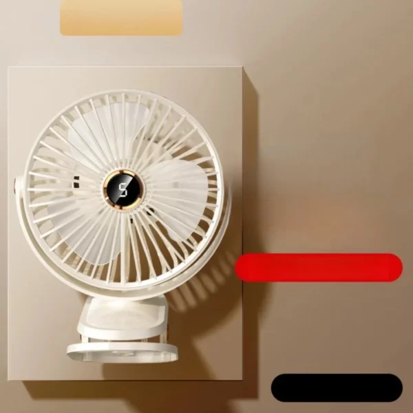 Ventilateur rechargeable usb pour transat plage – Fraîcheur nomade en été – Compact, silencieux et orientable – Image 5