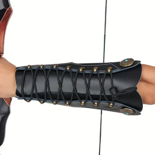 Protège-bras en cuir tir à l’arc – Confort supérieur et protection optimale pour archers débutants et confirmés – Image 2