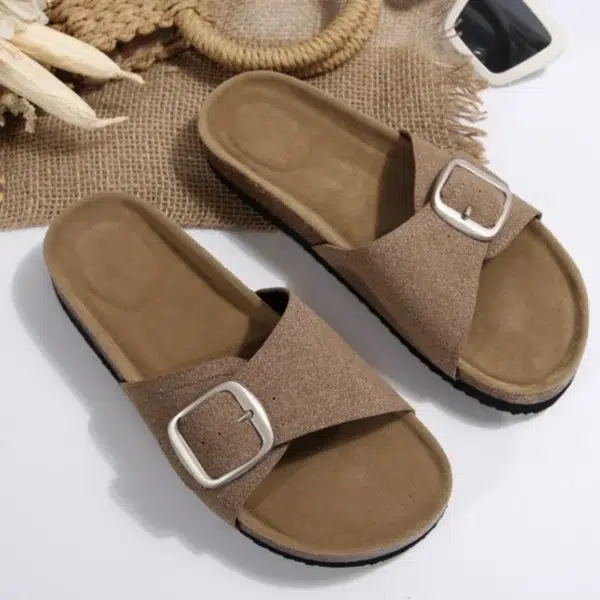Sandales femme boucle large confort – Marche légère & style chic tout l’été – Idéales pieds sensibles – Image 4