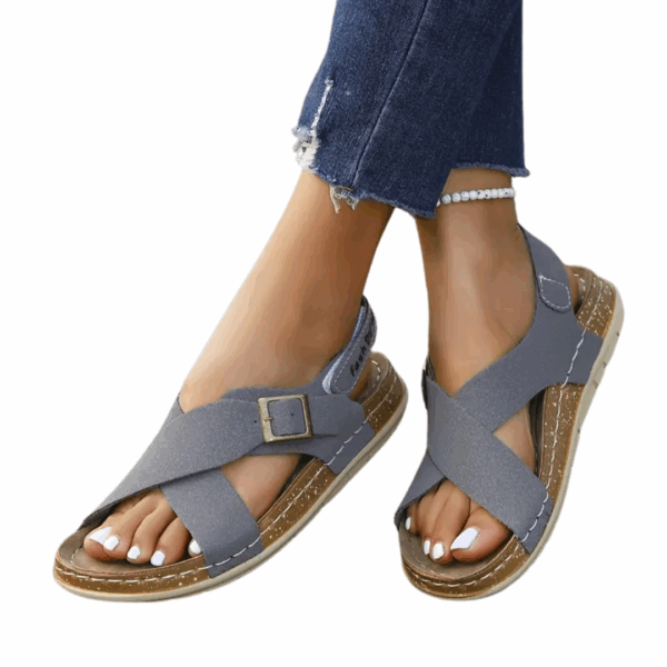 Sandales orthopédiques croisée boucle femme – Image 13