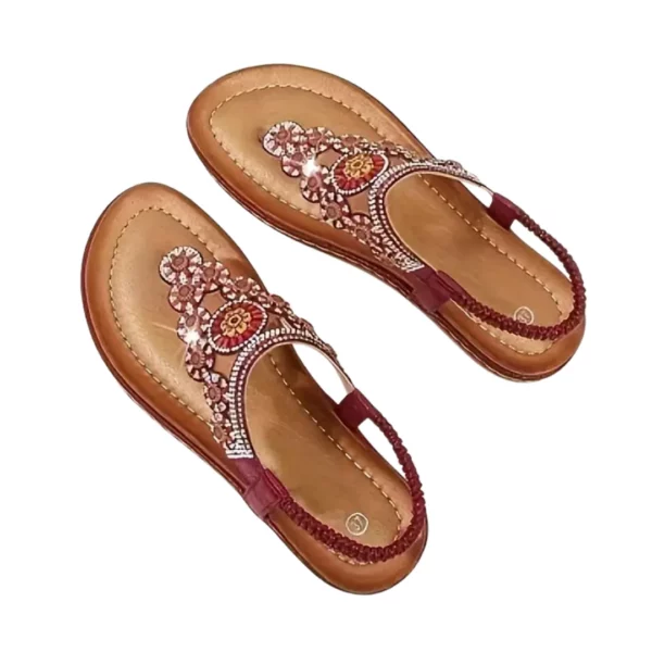 Sandales bohèmes femme perles ethniques – Image 13