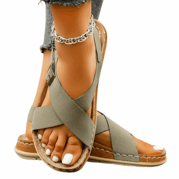 Sandales orthopédiques croisée boucle femme – Image 11