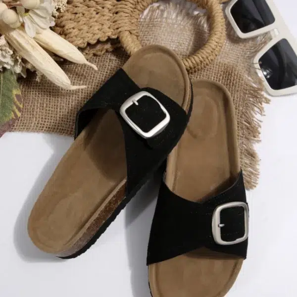 Sandales femme boucle large confort – Marche légère & style chic tout l’été – Idéales pieds sensibles – Image 3