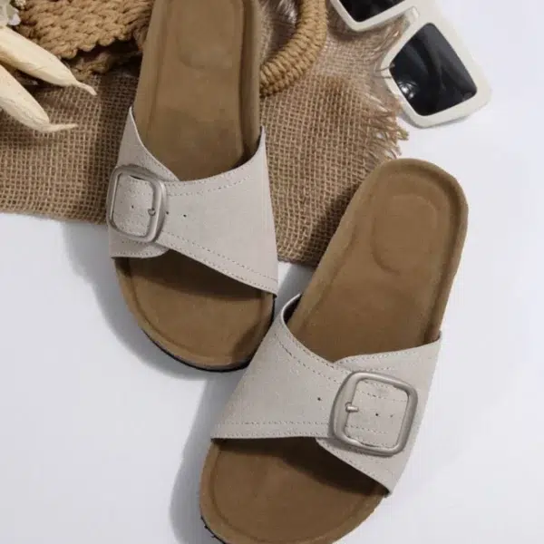 Sandales femme boucle large confort – Marche légère & style chic tout l’été – Idéales pieds sensibles