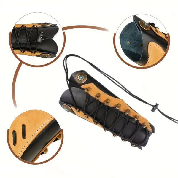 Protège-bras en cuir tir à l’arc – Confort supérieur et protection optimale pour archers débutants et confirmés – Image 5