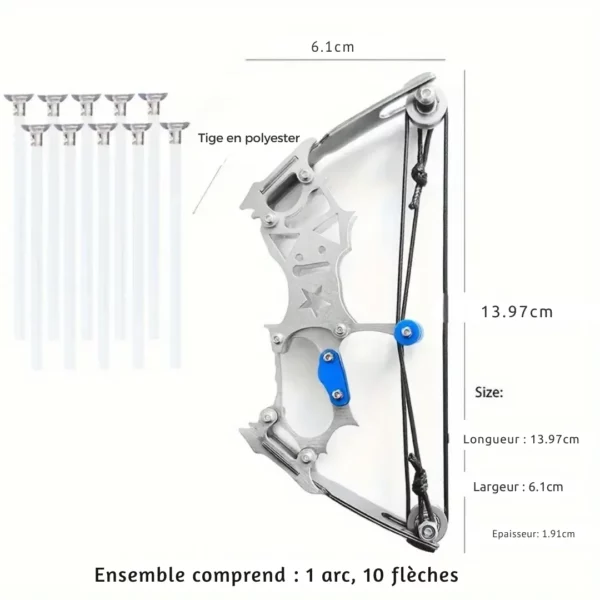 Mini arbalète de précision avec flèches – Image 3