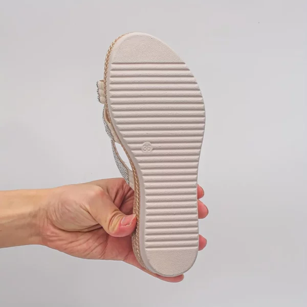 Sandales compensées strass confort femme – Image 5