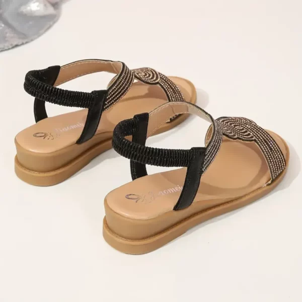 Sandales femme chic à strass – Image 3