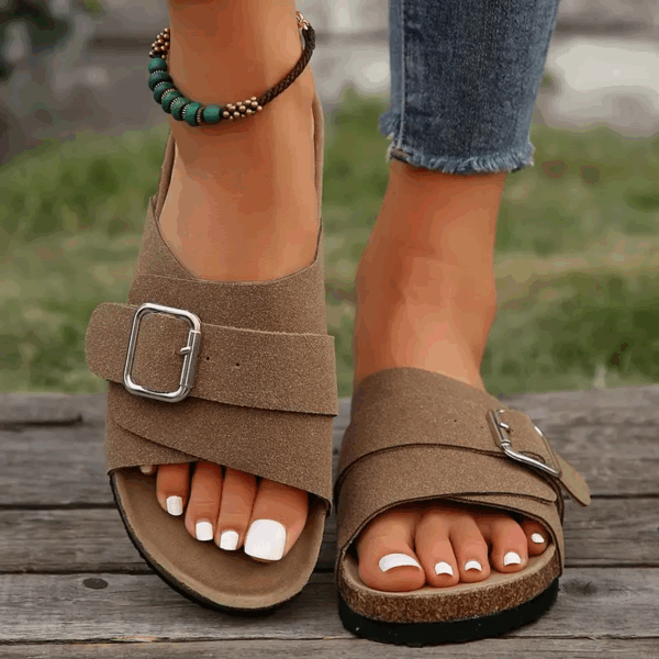 Sandales femme boucle large confort – Image 3