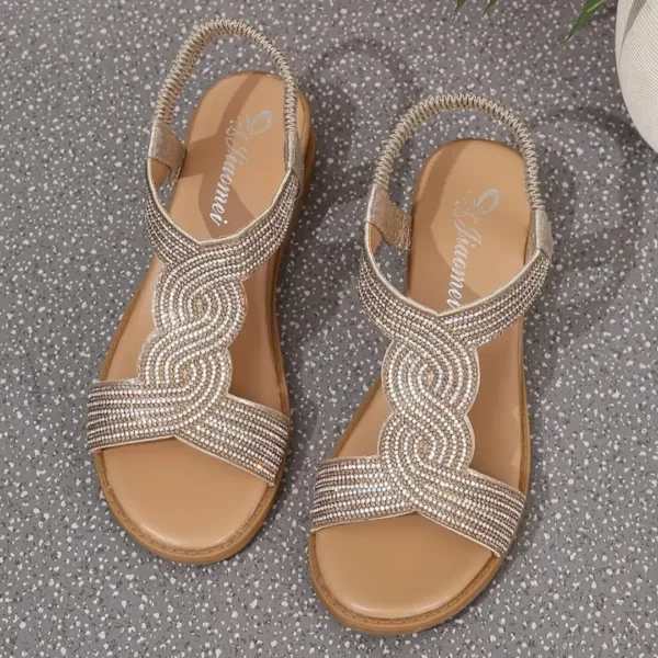 Sandales femme chic à strass – Image 7