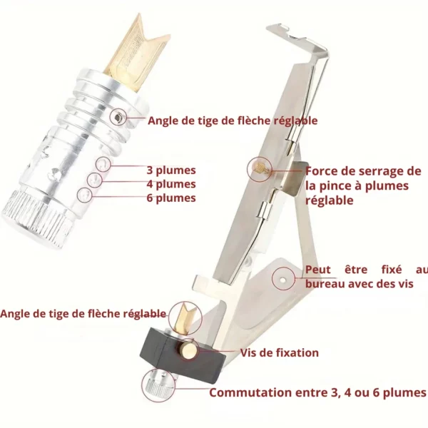 Dispositif de plumage aluminium tir à l’arc – Image 9