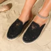 Espadrilles femme dentelle ajourée été