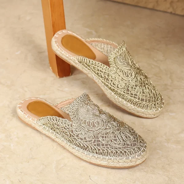 Espadrilles femme dentelle ajourée été – Image 2