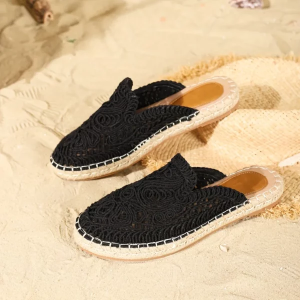 Espadrilles femme dentelle ajourée été – Image 3