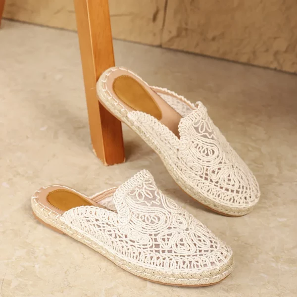Espadrilles femme dentelle ajourée été – Image 4