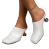 Mules à talon boule design femme
