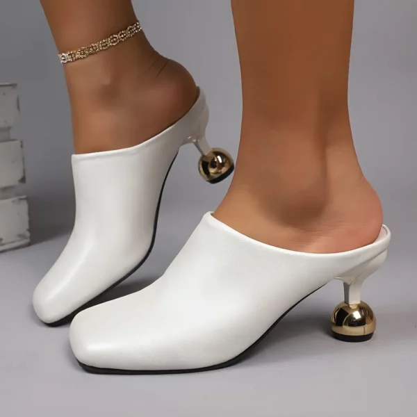 Mules à talon boule design femme – Image 4