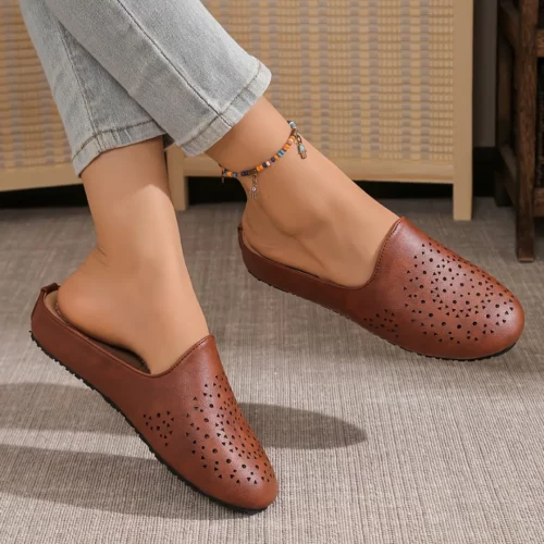 Mules ajourées confort semelle souple