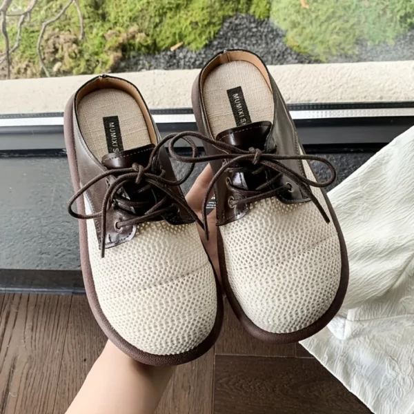 Mules ajourées lacets style derby – Image 3