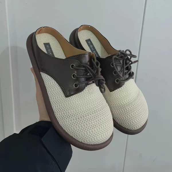 Mules ajourées lacets style derby – Image 4