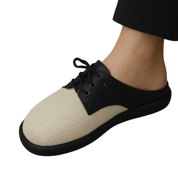 Mules ajourées lacets style derby – Image 7