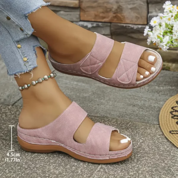 Mules confort en suédine ajustable – Image 5