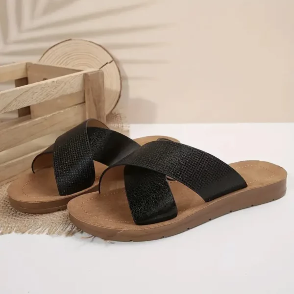 Mules croisées effet métallisé chic – Image 11