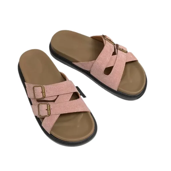 Mules double boucle en suédine – Image 7