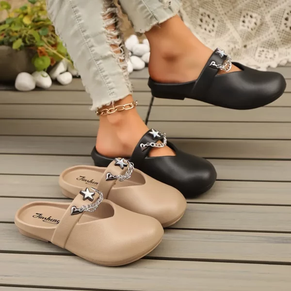 Mules fantaisie à breloques femme