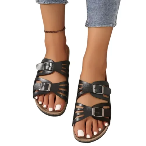 Mules femme confort design à boucles