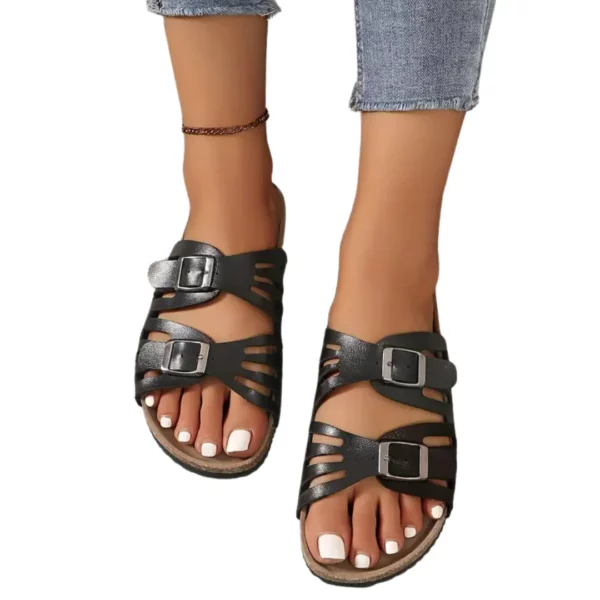 Mules femme confort design à boucles