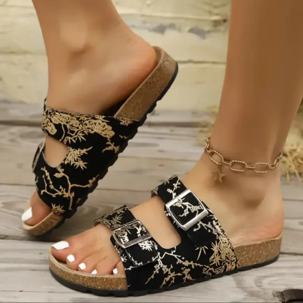 Mules femme imprimé asiatique confort – Image 5