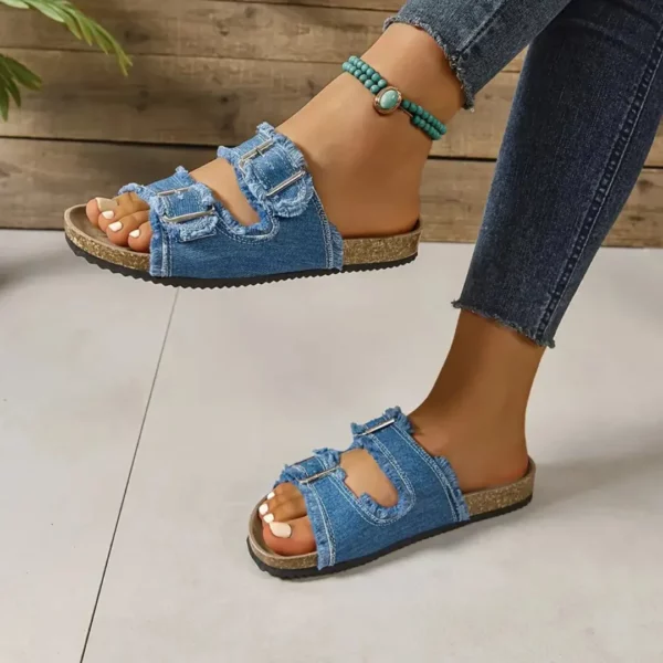Mules femme jean décontractées confort – Image 2