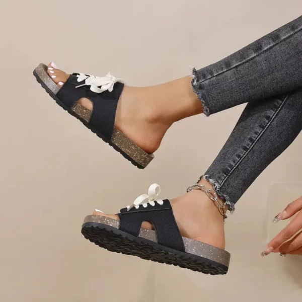 Mules femme lacets semelle confort – Image 2