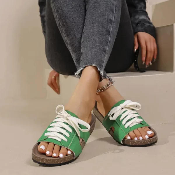Mules femme lacets semelle confort – Image 3